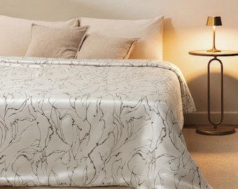 Decorative Velvet Bedspread, Handmade Custom Size Coverlet, Luxury Bed Cover, Lightweight Bedspread, Bedroom Decor, Housewarming Gİft