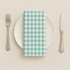 Cotton Gingham Napkins - 9 Colors, Durable Table Napkin Set for Dinner, Farmhouse Napkins, Perfect Napkins Gift for Her and Home Dining