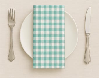 Cotton Gingham Napkins - 9 Colors, Durable Table Napkin Set for Dinner, Farmhouse Napkins, Perfect Napkins Gift for Her and Home Dining