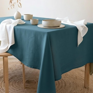 Velvet Chenille Tablecloth, Custom Size Tablecloth, Large Tablecloth, Round Tablecloth, Elegant Handmade Tablecloth, 43 Different Colors
