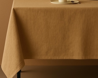 Custom Size Solid Velvet Satin Tablecloth | Handmade Wrinkle-Resistant Table Cover for Wedding, Dining, Party, Everyday Use, Many Colors