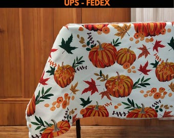 Halloween Tablecloth, Custom Size Tablecloth, Halloween Decoration, Halloween Unique, Halloween Gift, Halloween Pumpkins, Gift For Her