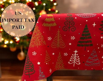 Christmas Tablecloth, Custom Tablecloth, Christmas Gift, Rectangle Tablecloth, Square Tablecloth, Round Tablecloth, Cotton Tablecloth