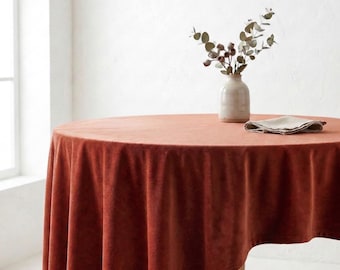 Fluwelen tafelkleed, aangepast formaat en kleuren, vierkant | Rond | Ovale vormen, alledaags tafellinnen