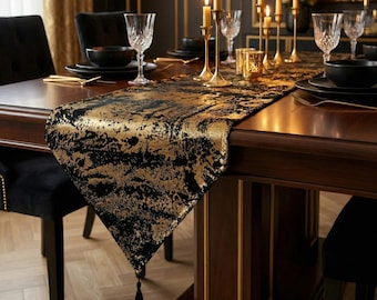 Custom Table Runner, Velvet Textured Table Runner, Modern Table Runner, Runner Rug, Handmade Gift, Holiday Table Runner, 13 Different Colors