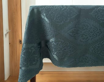 Chenille-sammetsduk, bordsduk i anpassad storlek, stor bordsduk, rektangulär bordsduk, elegant handgjord bordsduk, 10 olika färger