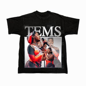 Tems Png , Ready to print, printable design, hiphop artist, 90s, rapper, rap tee design, 300 dpi