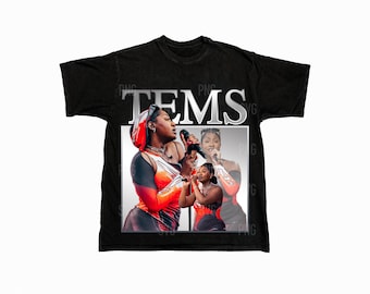 Tems Png , Ready to print, printable design, hiphop artist, 90s, rapper, rap tee design, 300 dpi