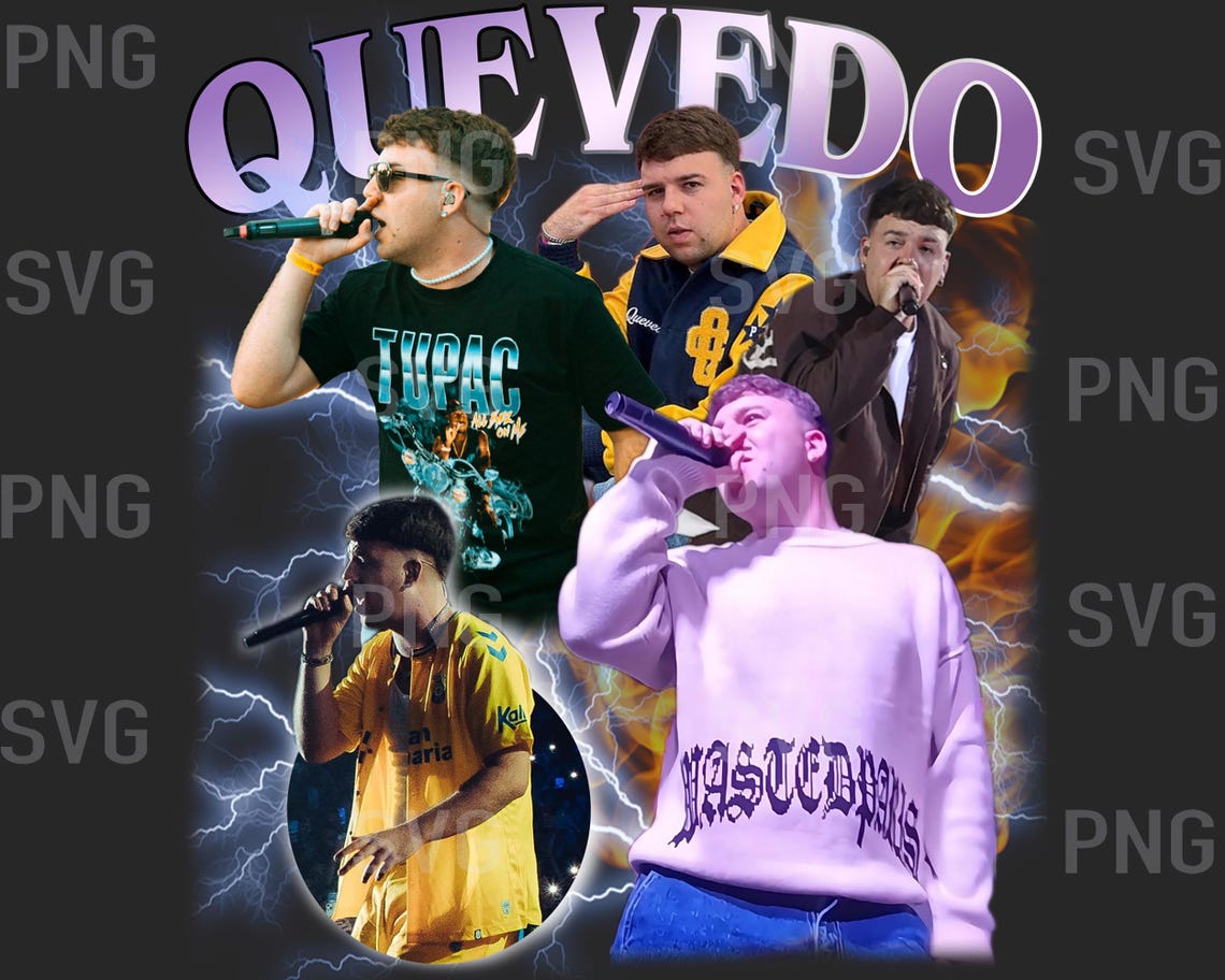 Quevedo Png , Ready to Print, Printable Design, Hiphop Artist, 90s ...