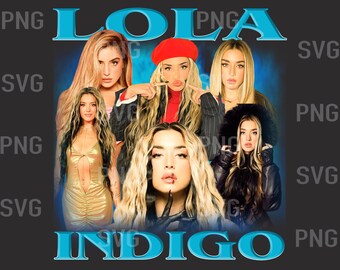 Lola Indigo Png , Ready to print, printable design, hiphop artist, 90s, rapper, rap tee design, 300 dpi