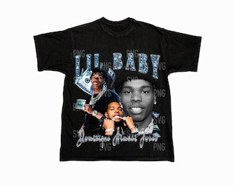 Lil baby Png , Ready to print, printable design, hiphop artist, 90s, rapper, rap tee design, 300 dpi