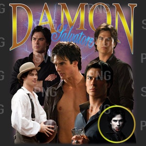 Damon Salvatore Png , Ready to print, printable design, hiphop artist, 90s, rapper, rap tee design, 300 dpi