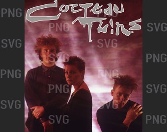 Cocteau Twins Png , Ready to print, printable design, hiphop artist, 90s, rapper, rap tee design, 300 dpi