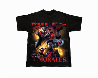 Miles Morales Png , Ready to print, printable design, hiphop artist, 90s, rapper, rap tee design, 300 dpi