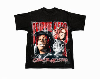 Trippie Png , Ready to print, printable design, hiphop artist, 90s, rapper, rap tee design, 300 dpi