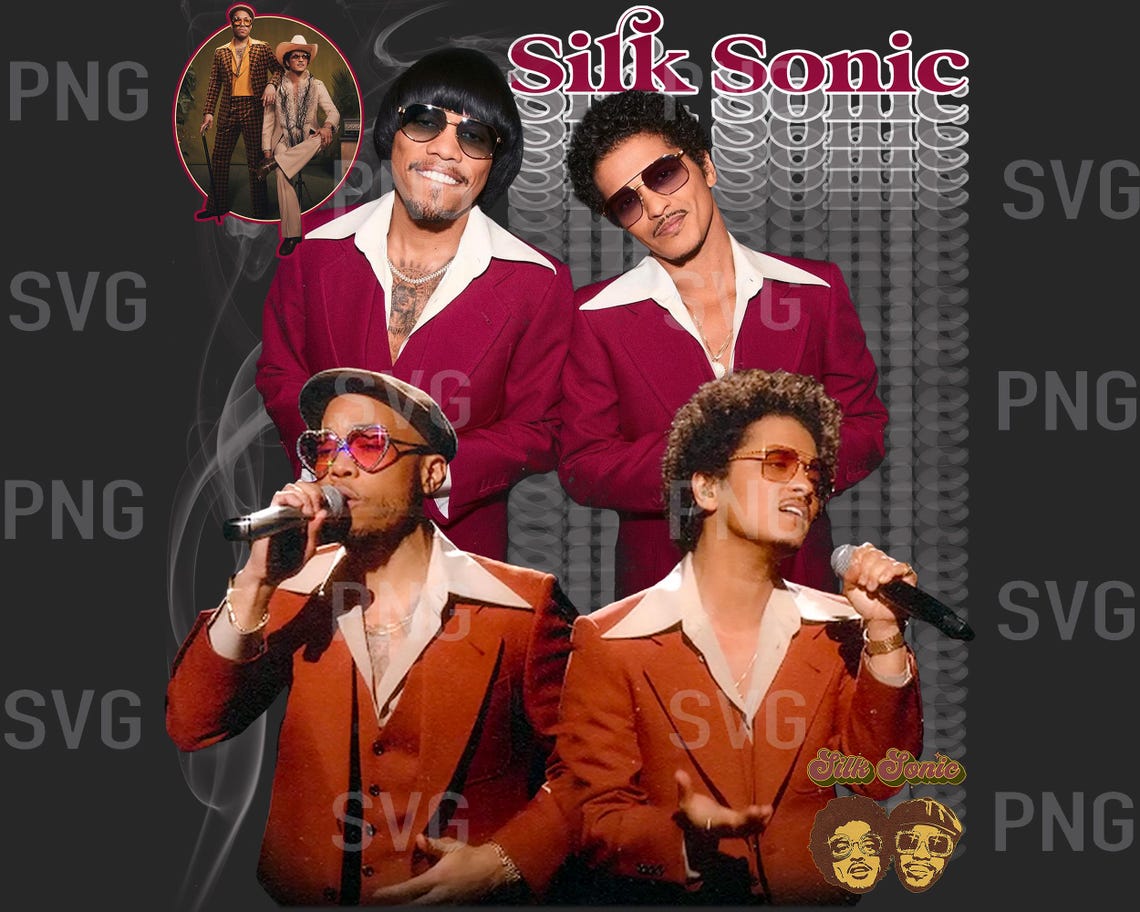 Silk Sonic Png , Ready to Print, Printable Design, Hiphop Artist, 90s ...