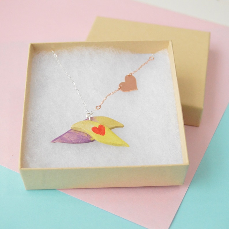 Lovebird Necklace Silver /& Rose Gold