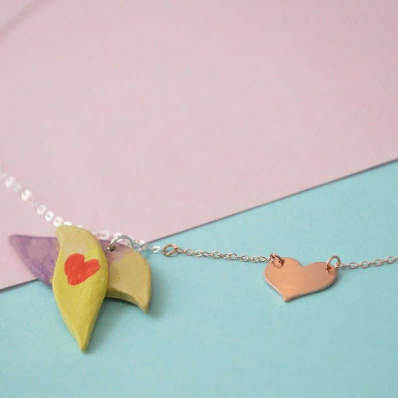 Lovebird Necklace Silver /& Rose Gold