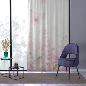Pink Fantasy "A" Window Curtain, curtains for bedroom, door curtains, fairy curtain, feminine curtain floral curtains, girl room curtain.