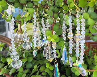 Suncatchers plants decorations over gold or silver. your choice, plants charm, plants jewelry, plants suncatchers.
