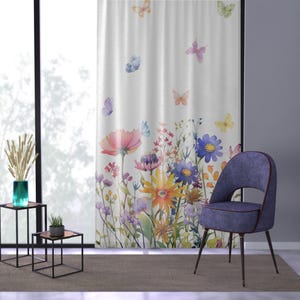 Window Curtain, curtains for bedroom, door curtains, fairy curtain, feminine curtain, floral curtains, girl room curtain. sheer curtain.