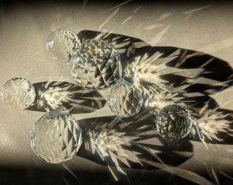 20 prismes de cristal, 30 ou 40 mm, pendentifs en verre transparent, cristaux attrape-soleil attrape-soleil, fabrication de fournitures, lot de fournitures pour travaux manuels