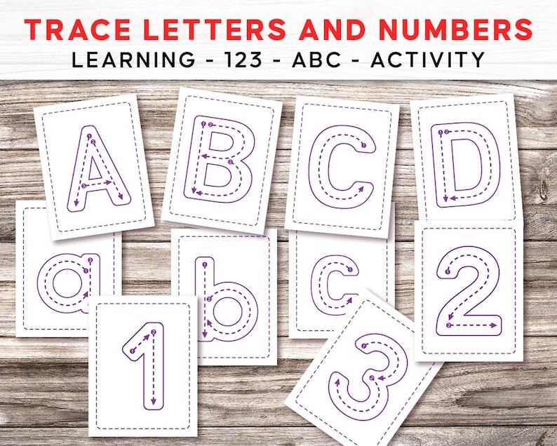 Trace Letters and Numbers Worksheets for Kids Numbers 010 and AZ