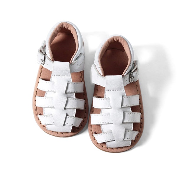 BABYWALKER Baby Boys Leather Lace Up Shoes in White