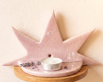Tea Light Luminary Shelf | Wall Sconce | Ambient Lantern | Candle Holder | Starburst