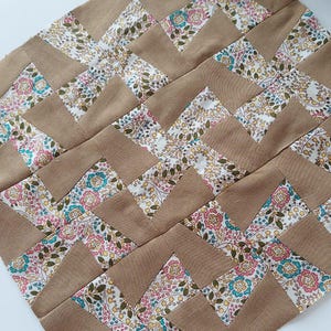 Patchwork Fabric PDF Template, Handmade Patchwork Model, Pattern