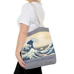 La grande vague au large de Kanagawa | Art japonais Hokusai | Pochette artistique Everyday en gris