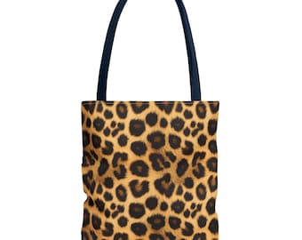 Medium Bold Leopard Print Tote Bag | Fierce and Fashionable Accessory | AOP Tote Bag