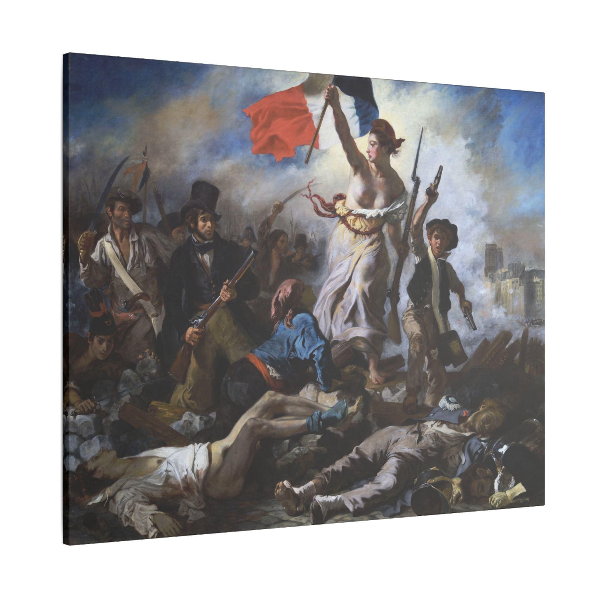 民衆を導く自由の女神キャンバスプリント | ドラクロワの傑作