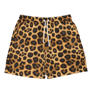 Zwemshort met luipaardprint | Uniseks sneldrogend badpak | Stoere zomerbroek in safaristijl met zakken