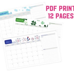 2025 Monthly Calendar