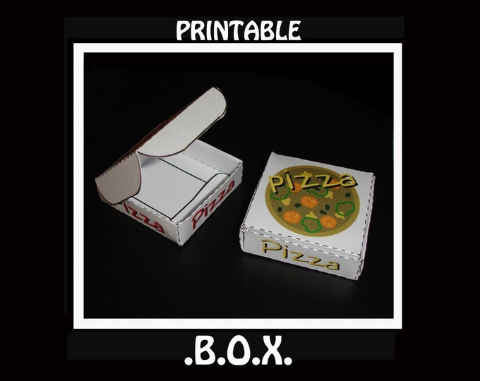 CRAFTS PIZZA BOX Template Pdf Download Children's Etsy