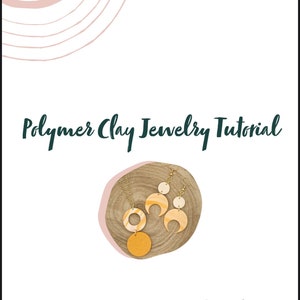 Polymer Clay Tutorial, for beginners, clay necklace and earring tutorial, PDF download only, cottagecore crafts, diy polymer clay