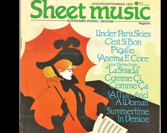 PIANO GUITAR Sheet Music Continental Holiday Vintage 1987