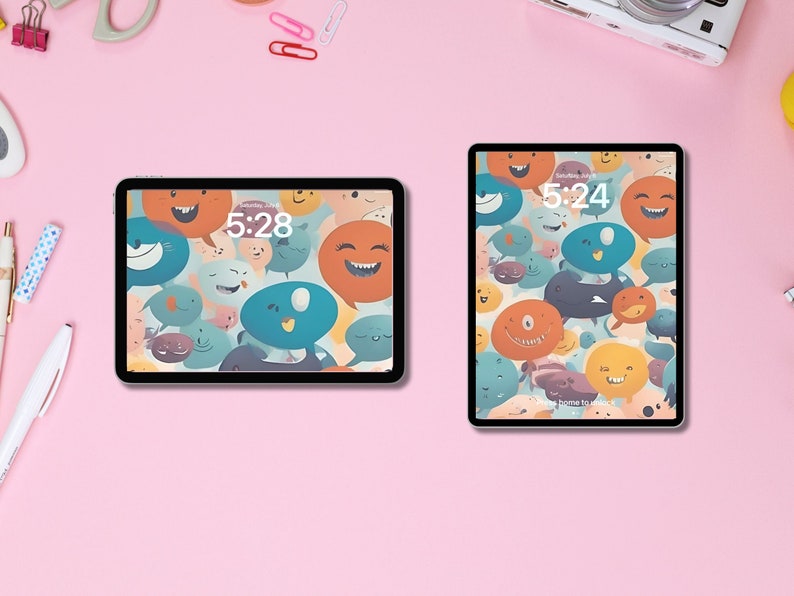 Paquete de diez fondos de pantalla para iPad para niños de regreso a la