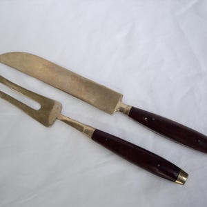 Vintage Thai Siam Knife and Fork Serving/Carving Set