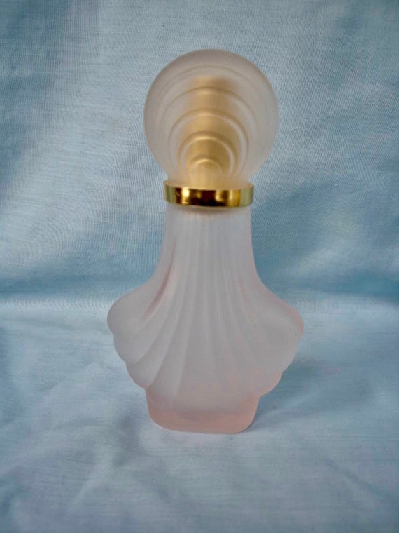 Vintage Frosted Pink Glass Atomizer Perfume Bottle - image 5