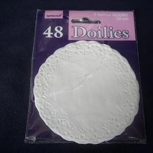 Vintage Amscan Round 4 Inch Paper Doilies