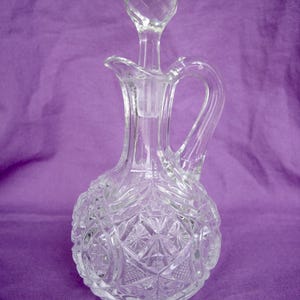 Vintage Cut Crystal Cruet with Stopper