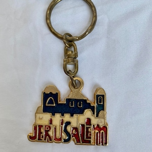 Vintage Jerusalem Keychain