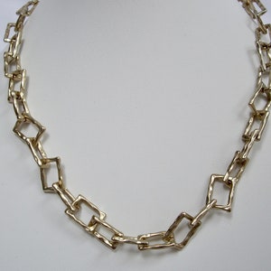 Vintage Gold Tone Chain Link Choker Necklace