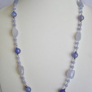 Chalcedony Beaded Necklace