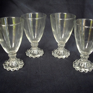 Four Vintage Anchor Hocking Berwick Boopie Wine/Cordial/Juice Glasses