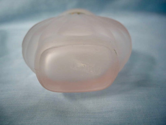 Vintage Frosted Pink Glass Atomizer Perfume Bottle - image 7