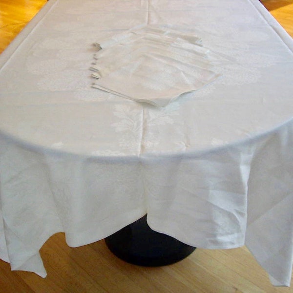 Damask Tablecloth Etsy