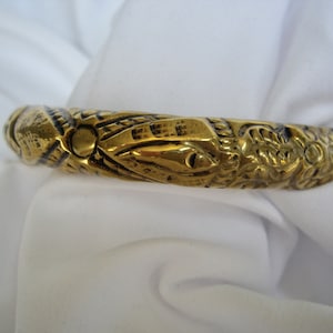 Vintage Brass Chinese Chime Wedding Bangle Bracelet